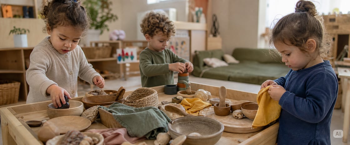 Ontdektafel met Jonge Kinderen en Alledaagse Materialen